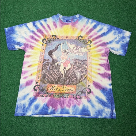 tie dye aerosmith shirt